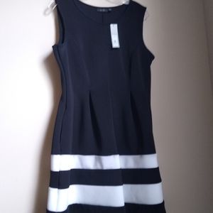 Ladies Black and White Dress